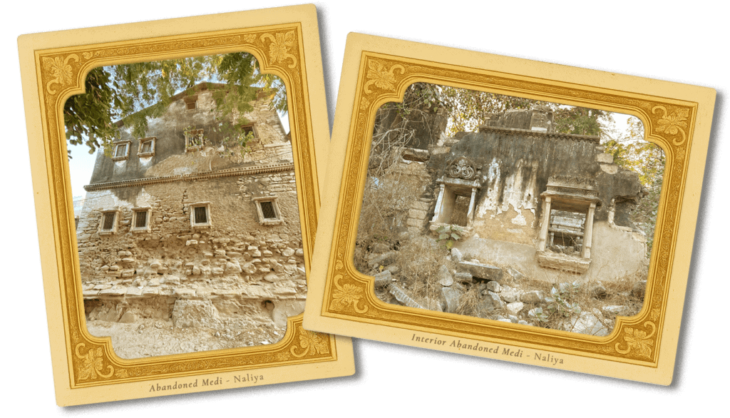 Ancient abandoned Medi-Naliya house with deteriorating walls and small windows.
