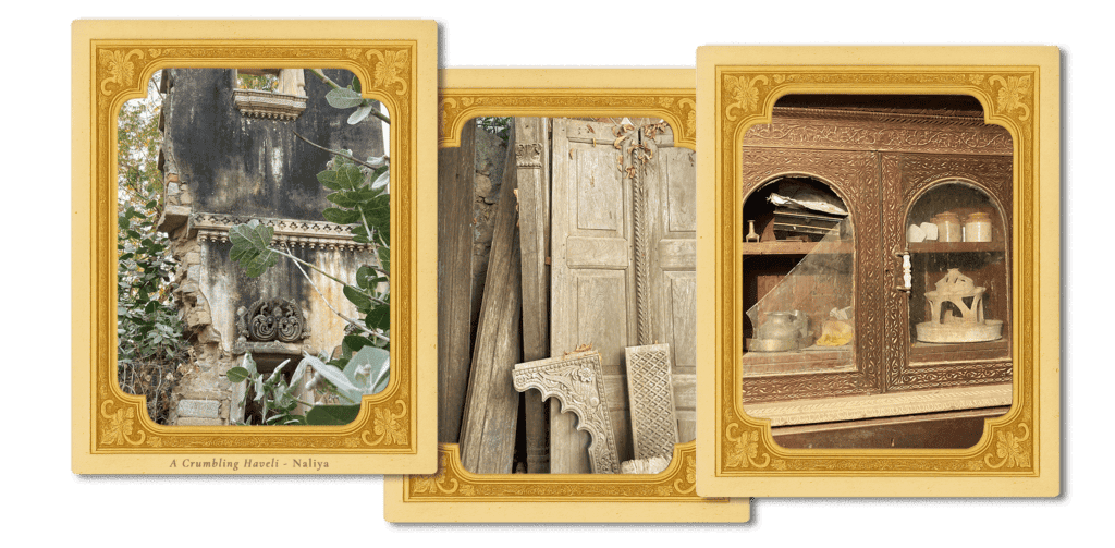 Vintage architectural details and antique furniture from House of Kutch collection.
