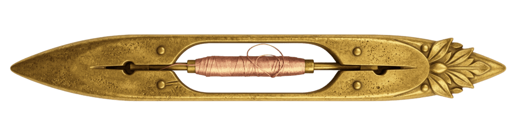 Kutch traditional embroidered dagger with ornate handle and sheath.