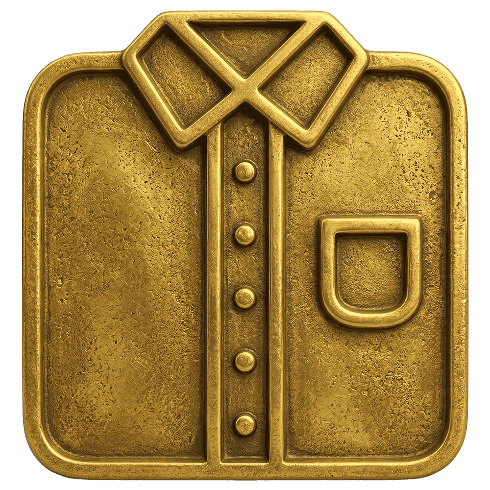 Gold House of Kutch badge with detailed design and texture.